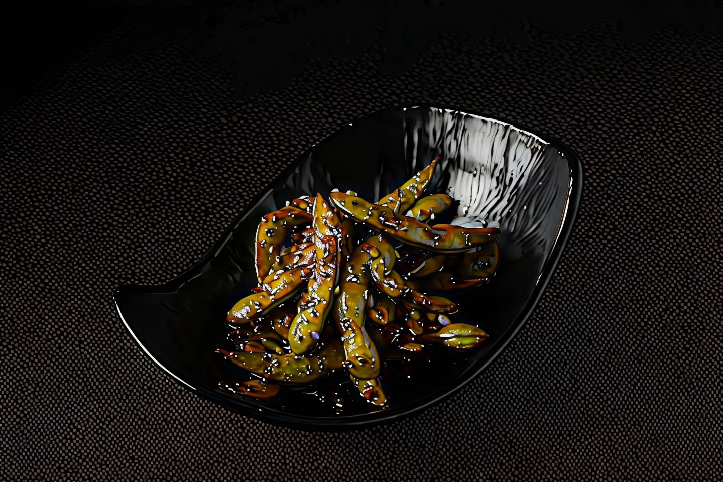 Spicy Garlic Edamame